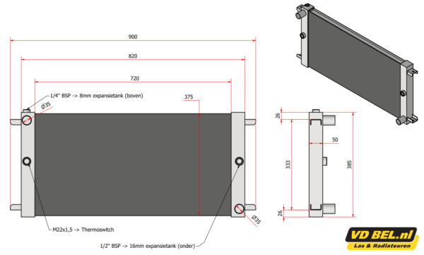 T4 radiateur Alu - Afbeelding 2