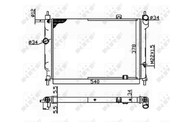 Radiator OPEL Astra 1.7D 92-