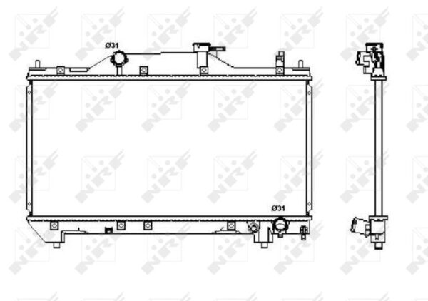 Radiator TOYOTA Avensis 2.0D 98-