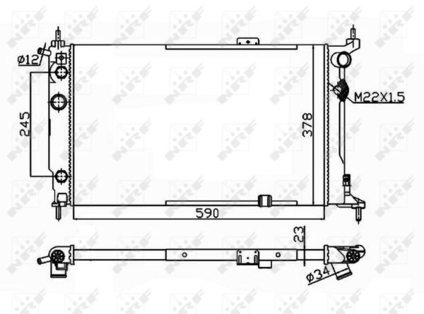 Radiator OPEL Astra 1.6 91-