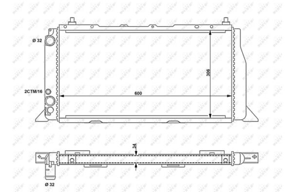 Radiator AUDI 80 1.8 87-