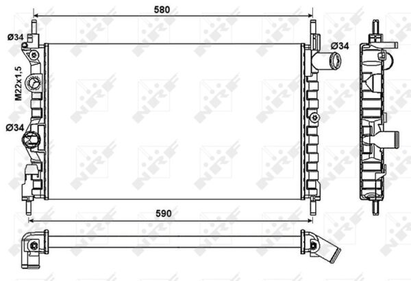 Radiator OPEL Kadett 1.6 86-