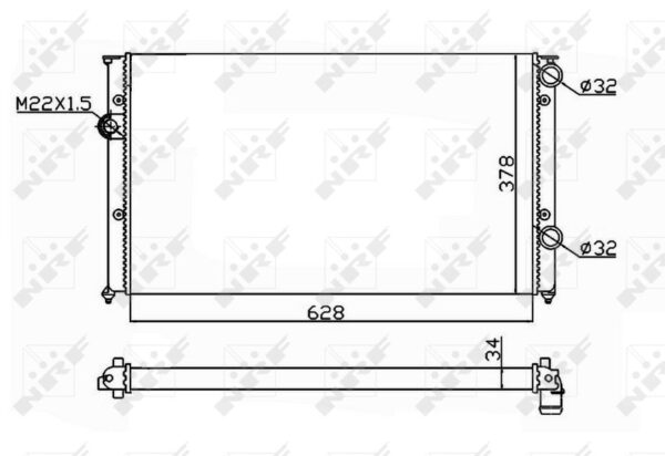 RADIATEUR VW Golf 1.9D 96-