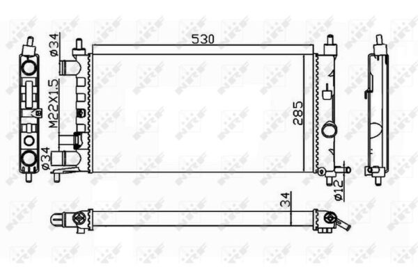 Radiator OPEL Corsa 1.0 93-