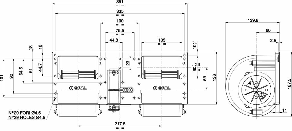 SPAL Blower 006-A46-22 - 3000.0154 | Van der Bel Radiateurenbedrijf SPAL Blower 006-A46-22 - 3000.0154 - Afbeelding 2