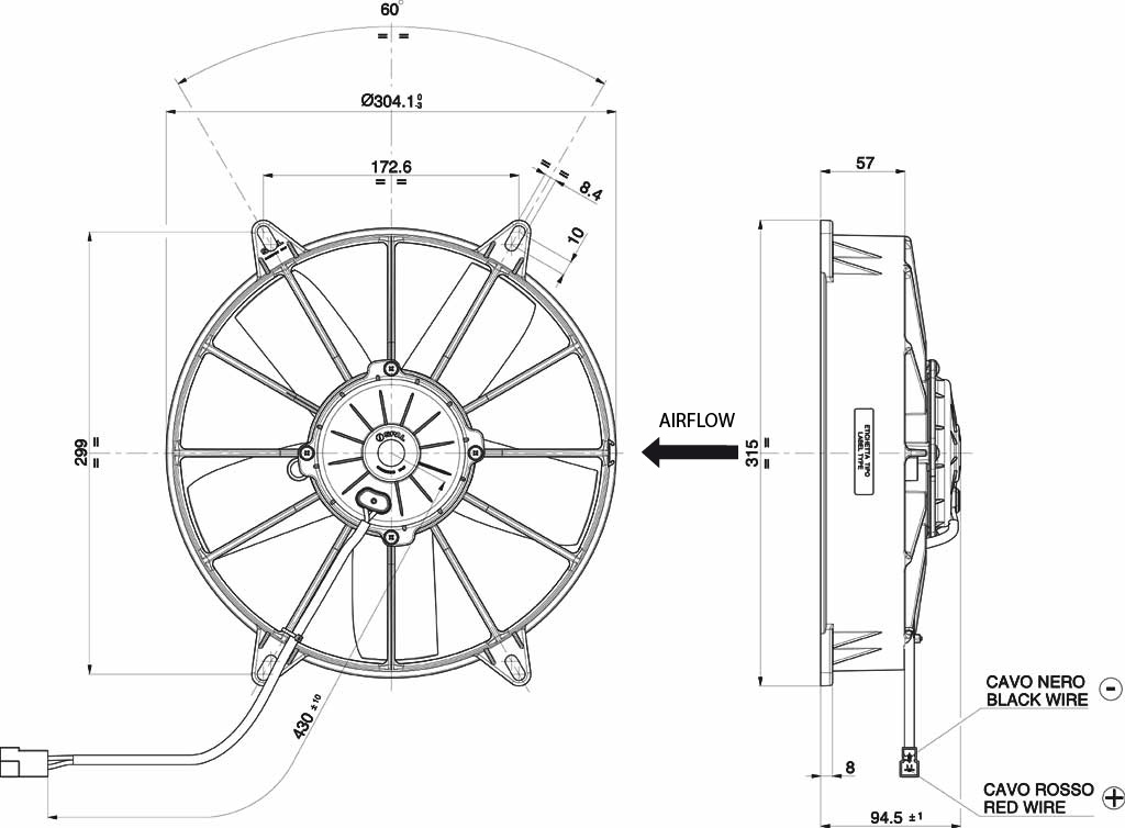 Spal ventilator 280 mm - VA03-BP70-LL-37S - 3010.2532 | Van der Bel Radiateurenbedrijf Spal ventilator 280 mm - VA03-BP70-LL-37S - 3010.2532 - Afbeelding 2