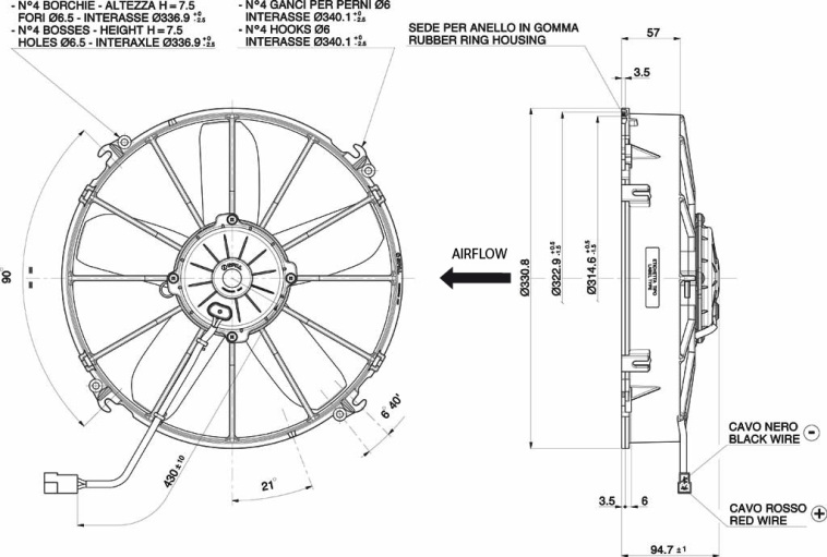 Spal ventilator 305 mm - VA01-BP70-LL-36S - 3010.2546 | Van der Bel Radiateurenbedrijf Spal ventilator 305 mm - VA01-BP70-LL-36S - 3010.2546 - Afbeelding 2