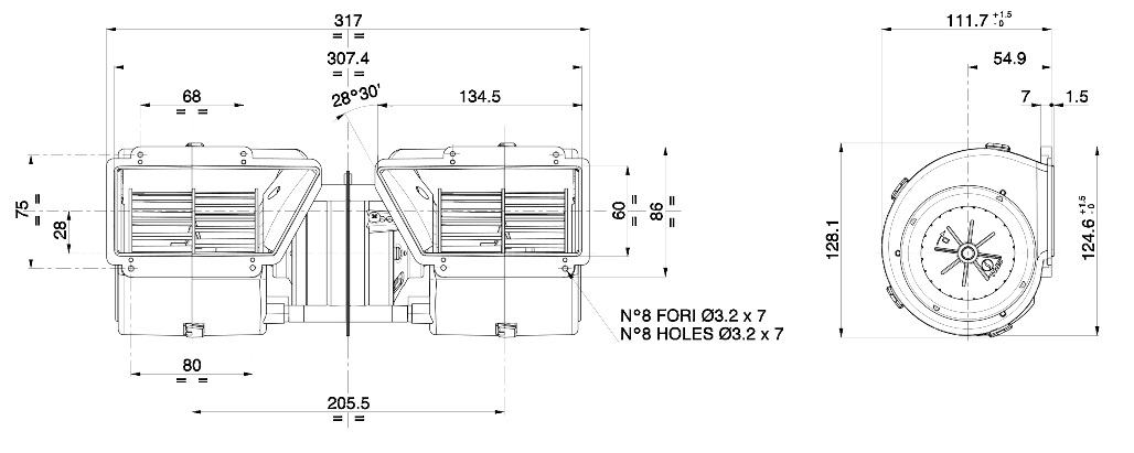 SPAL Blower 005-B46-02 - 3000.1801 | Van der Bel Radiateurenbedrijf SPAL Blower 005-B46-02 - 3000.1801 - Afbeelding 2