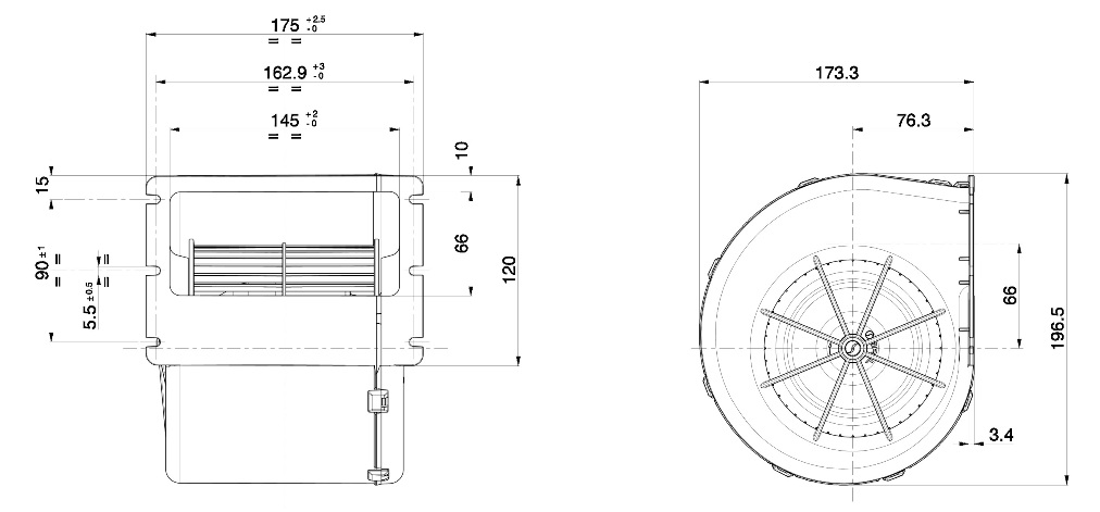 SPAL Blower 007-B42-32D - 3000.2604 | Van der Bel Radiateurenbedrijf SPAL Blower 007-B42-32D - 3000.2604 - Afbeelding 2