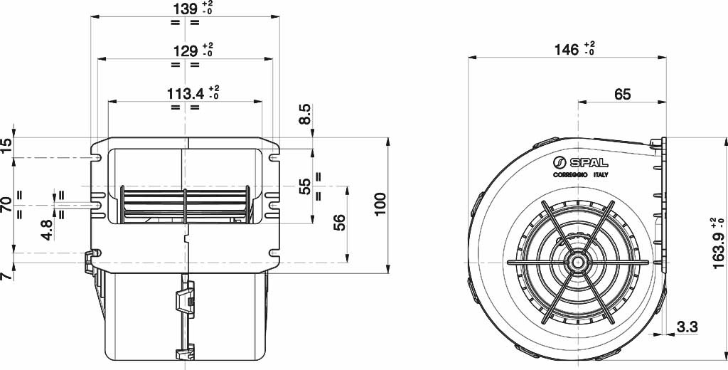 SPAL Blower 009-B70-74D - 3000.0561 | Van der Bel Radiateurenbedrijf SPAL Blower 009-B70-74D - 3000.0561 - Afbeelding 2