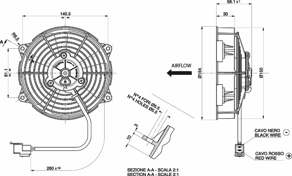Spal ventilator 140 mm - VA39-B100-45S - 3010.3507 | Van der Bel Radiateurenbedrijf Spal ventilator 140 mm - VA39-B100-45S - 3010.3507 - Afbeelding 2
