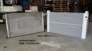 Nagebouwde aluminium hydrauliek oliekoeler oilcooler hitachi 870 OEM: 1772-080-8010 - 4655038