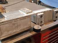 Rvs warmtewisselaar / platenkoeler nagemaakt in aluminium